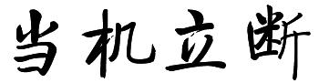 當(dāng)機(jī)立斷效果圖