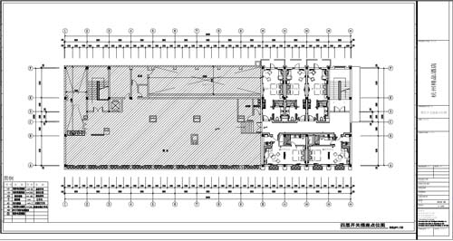 杭州精品酒店室內(nèi)裝飾工程深化設(shè)計(jì)四層開關(guān)插座點(diǎn)位圖