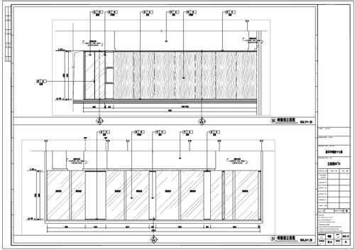 某寫字樓室內深化設計裝飾施工圖銷售部立面圖50-51
