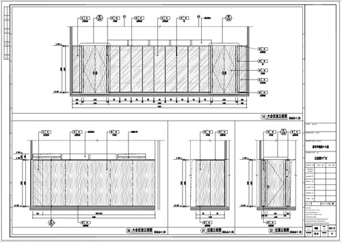 某寫字樓室內深化設計裝飾施工圖大會議室立面圖19-22