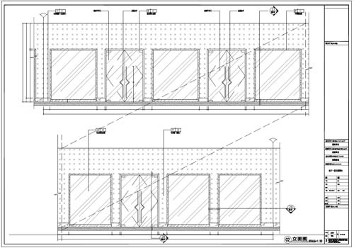 商場深化設(shè)計施工圖負(fù)一層立面圖2