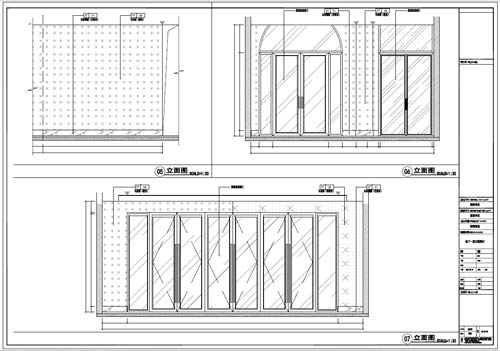 商場深化設(shè)計施工圖負(fù)一層立面圖06-07