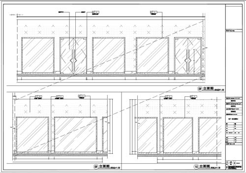 商場深化設(shè)計施工圖負(fù)一層立面圖09-10