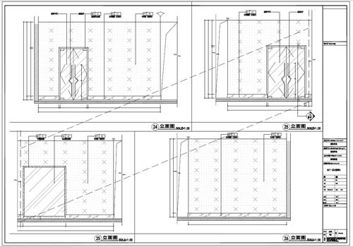 商場深化設(shè)計施工圖負(fù)一層立面圖24-26