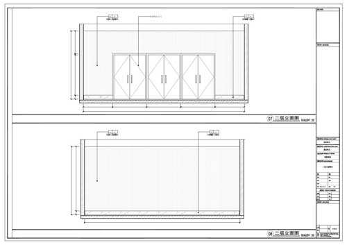 商場(chǎng)深化設(shè)計(jì)施工圖二層立面圖07-08