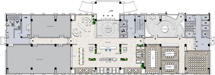 杭州環(huán)保公司辦公樓1F平面圖